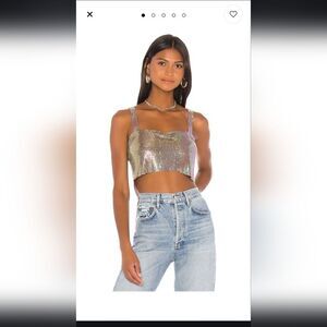 Shimmer Crop Top gianni bini NWT